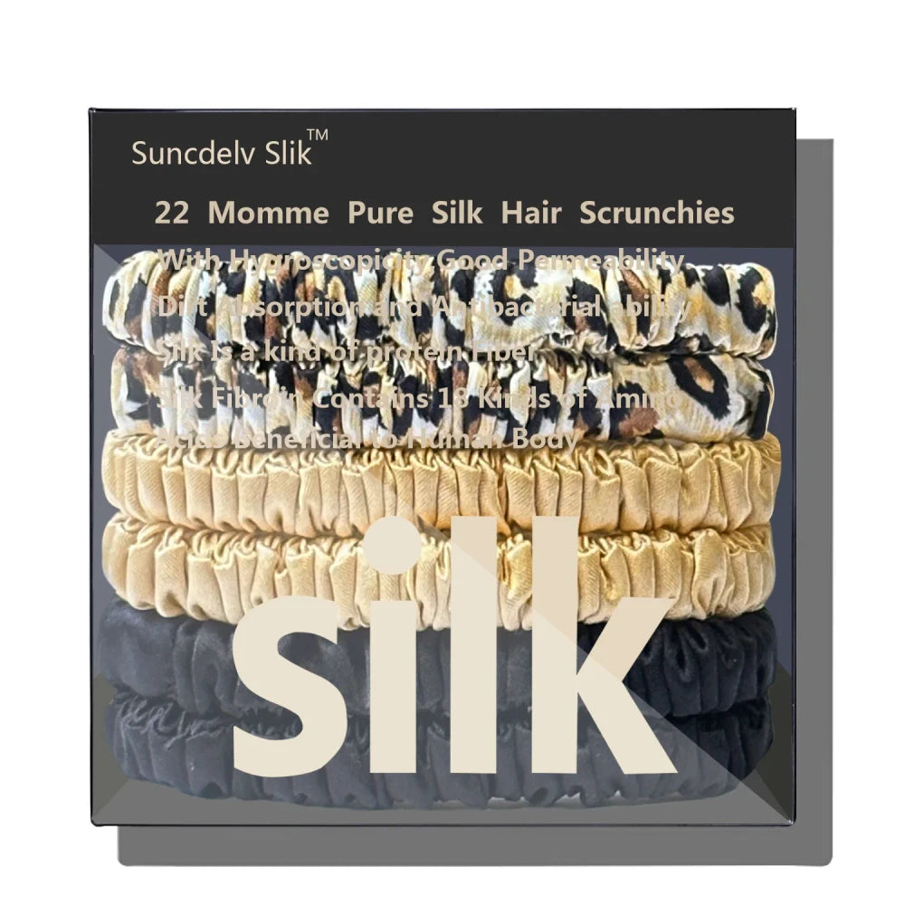 Pure Mulberry Silk Hair Scrunchie Set