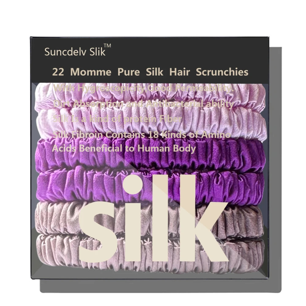 Pure Mulberry Silk Hair Scrunchie Set