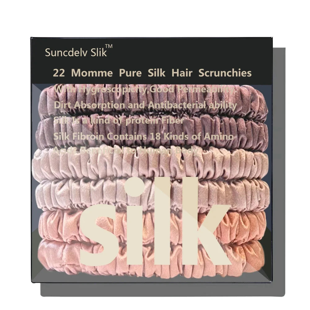 Pure Mulberry Silk Hair Scrunchie Set