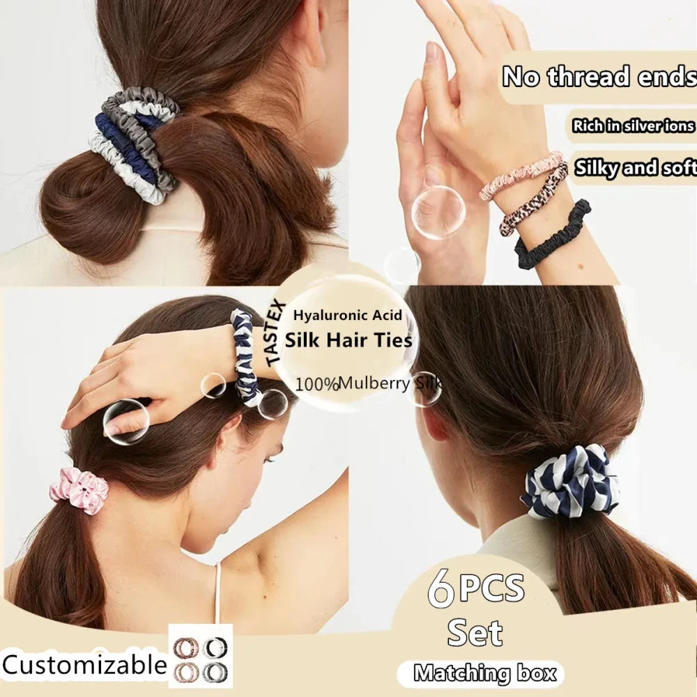 Pure Mulberry Silk Hair Scrunchie Set