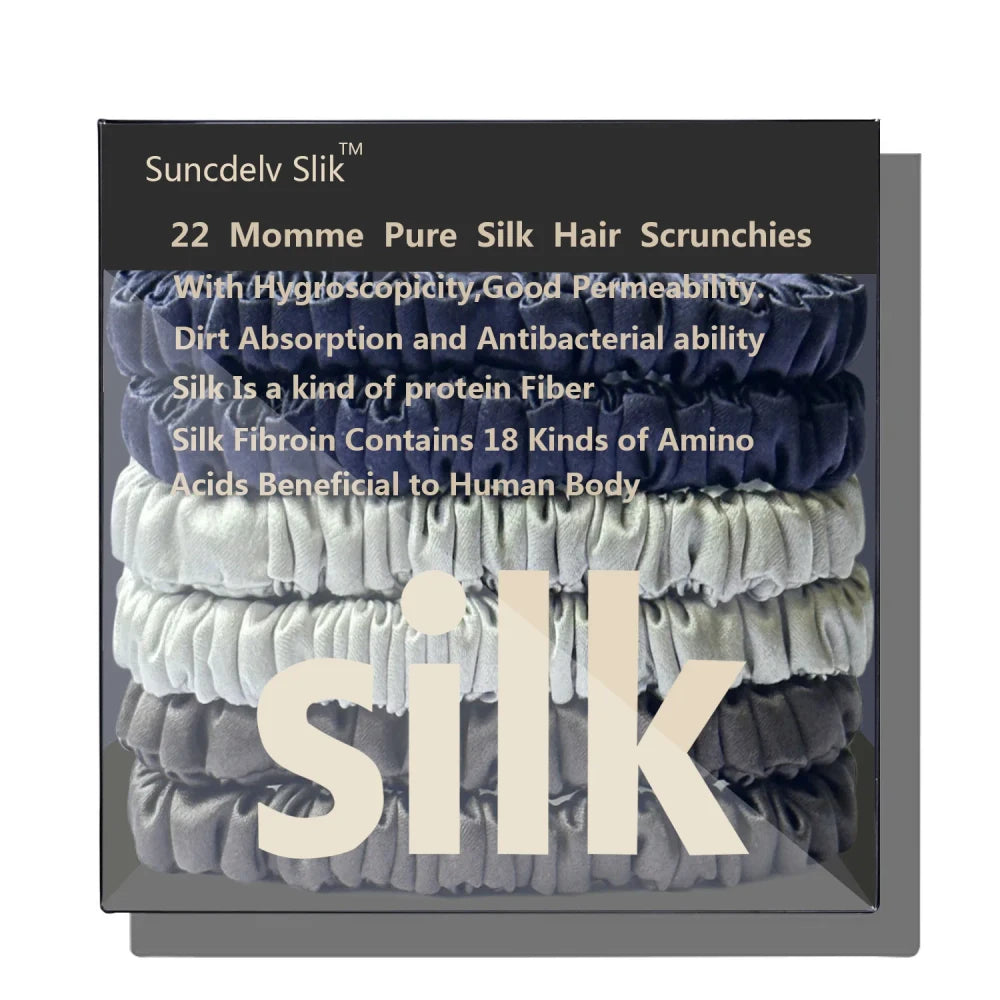 Pure Mulberry Silk Hair Scrunchie Set