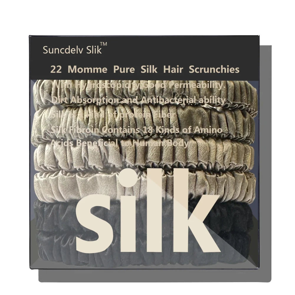 Pure Mulberry Silk Hair Scrunchie Set