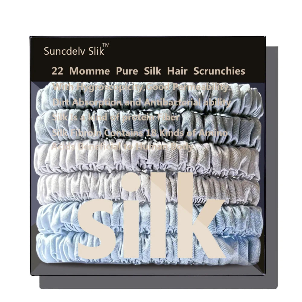 Pure Mulberry Silk Hair Scrunchie Set