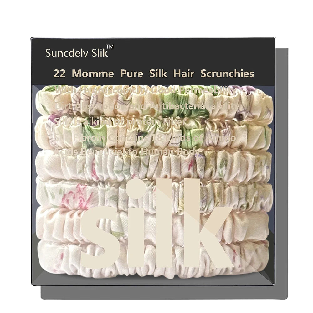 Pure Mulberry Silk Hair Scrunchie Set