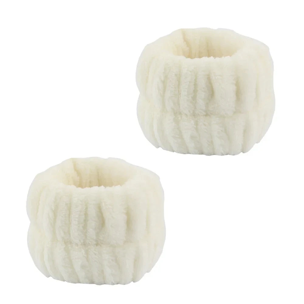 Cotton Spa Headband Wristband Set