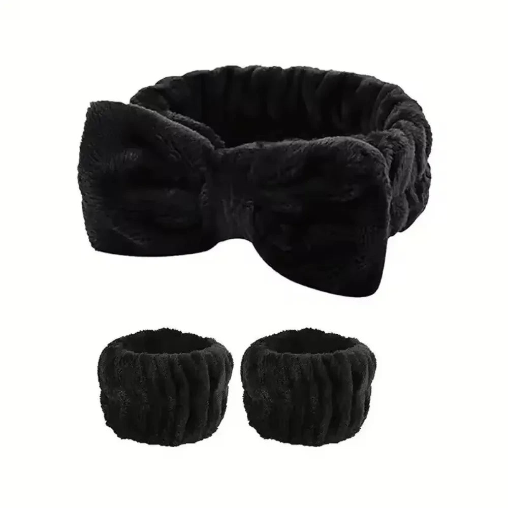 Cotton Spa Headband Wristband Set