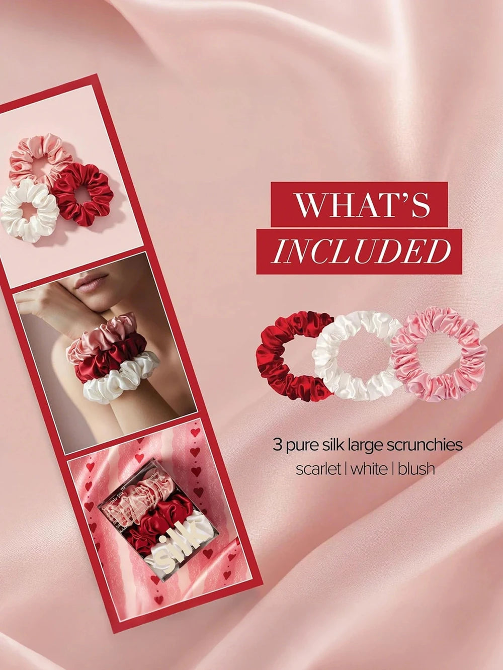 Silk Hair Scrunchie Set