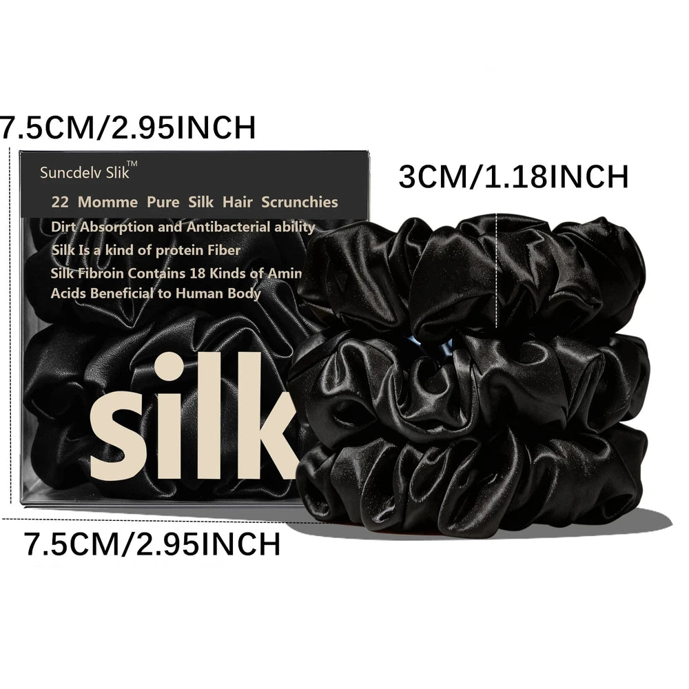 Silk Hair Scrunchie Set