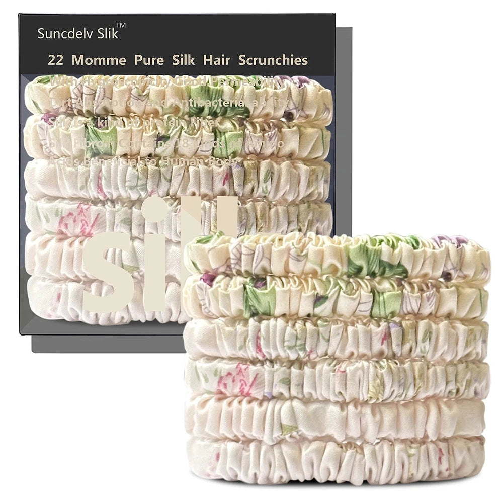 Pure Silk Hair Scrunchie Set