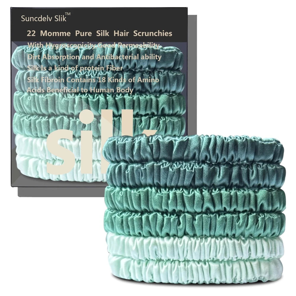 Pure Silk Hair Scrunchie Set
