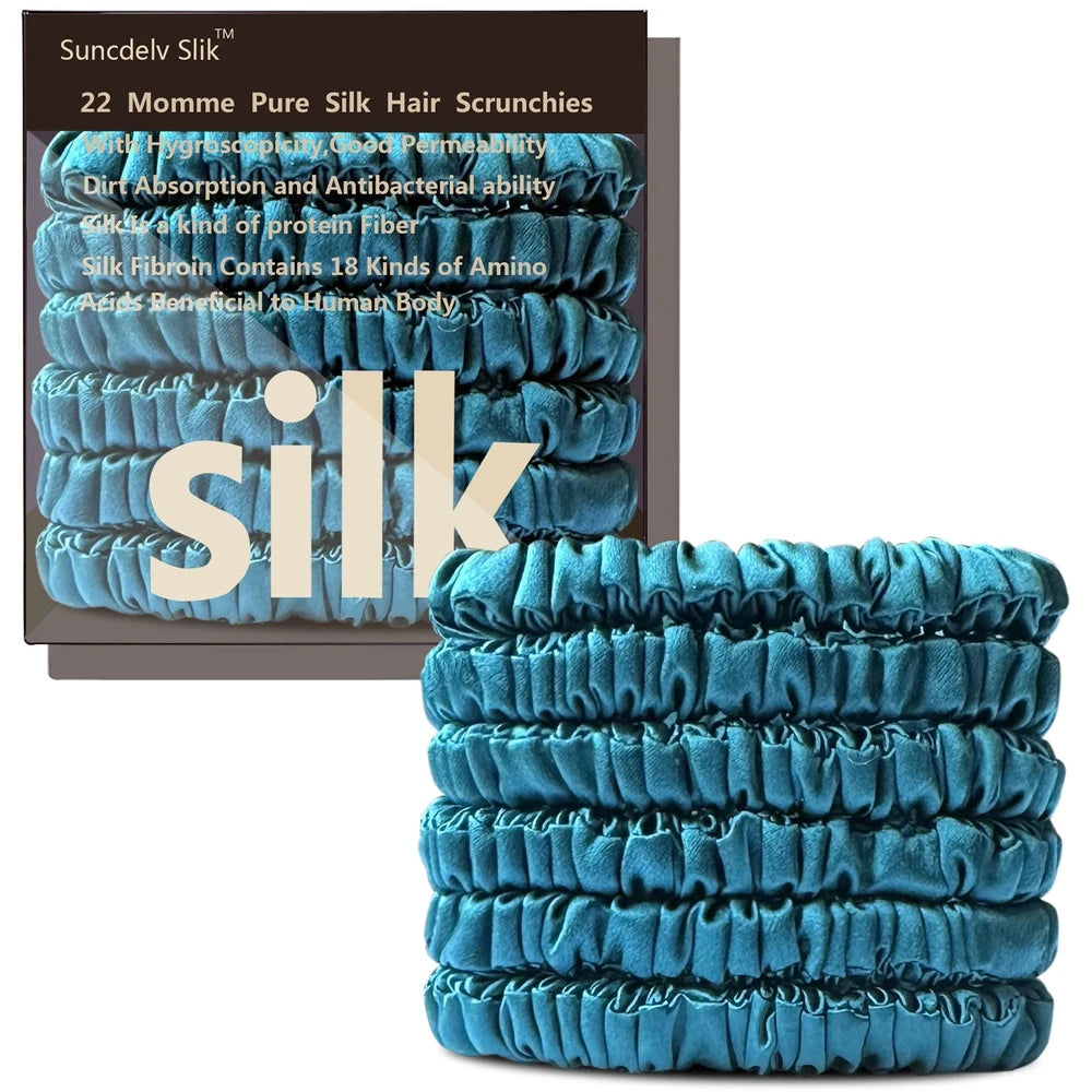 Pure Silk Hair Scrunchie Set