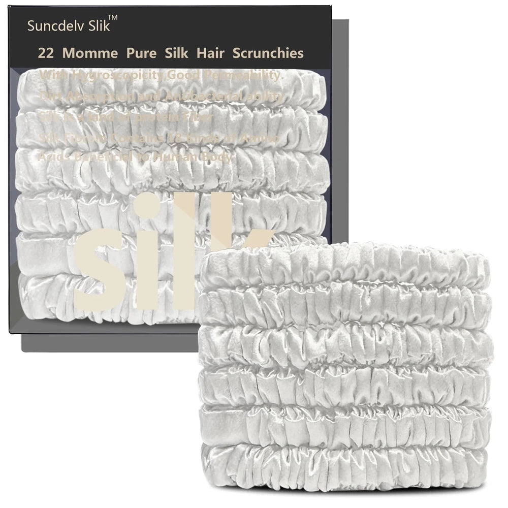 Pure Silk Hair Scrunchie Set