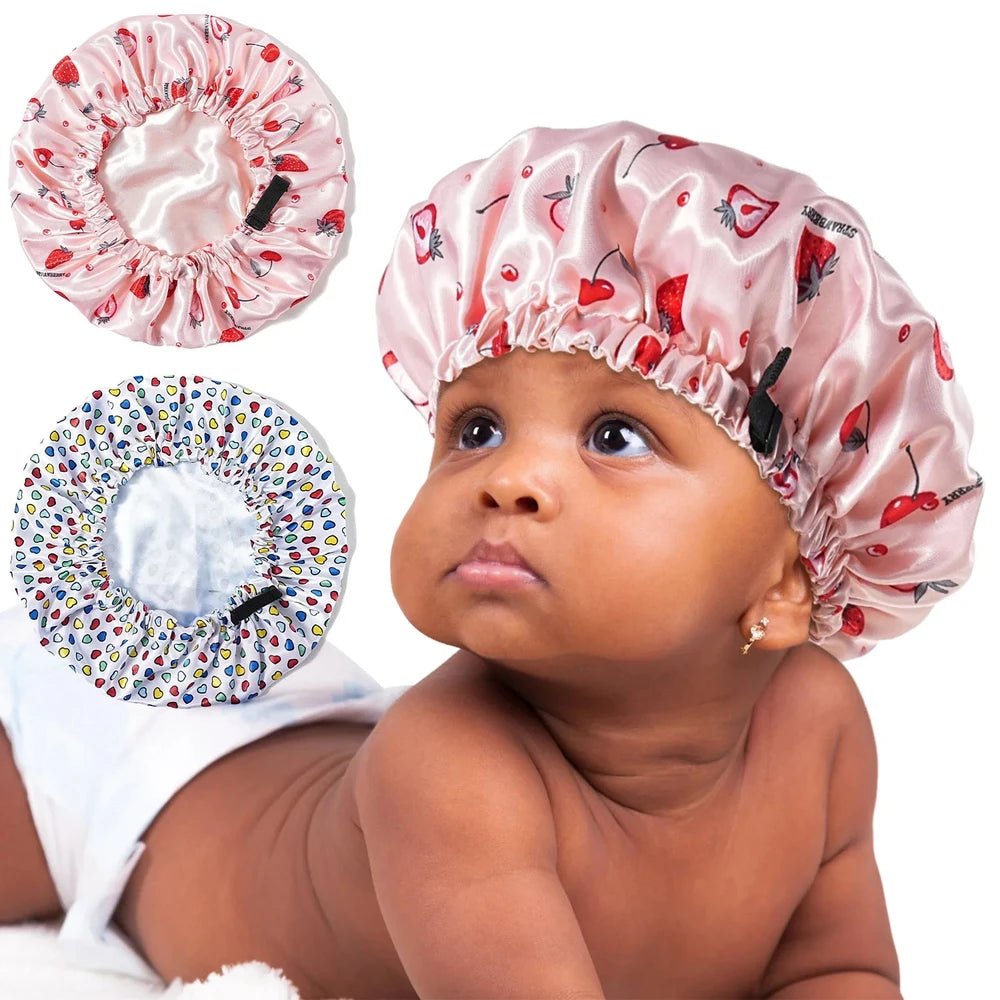 Kids Silky Satin Sleep Bonnet