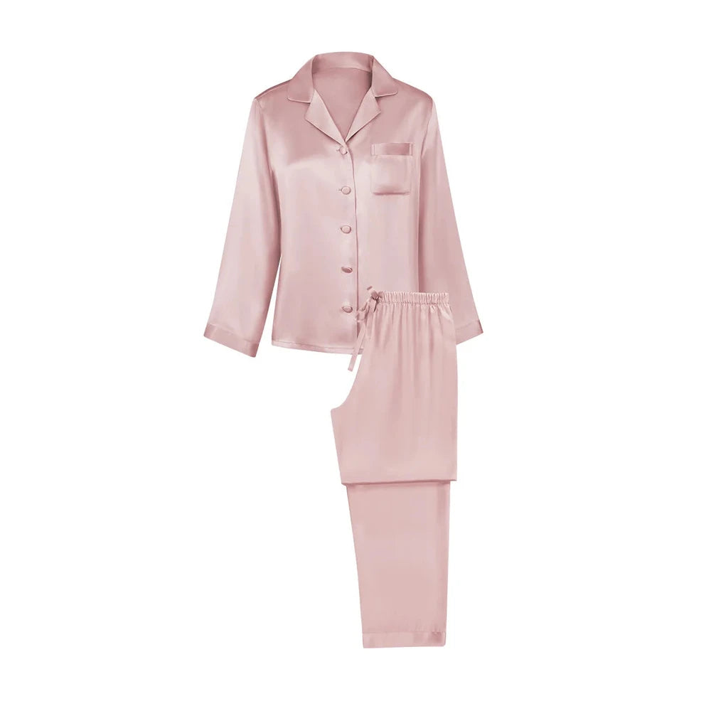 Solid Silk Pajama Set