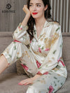 Silk Print Pajama Set