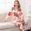 Printed Silk Pajama Set
