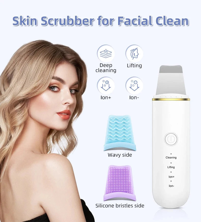 Ultrasonic Skin Scrubber Face Spatula