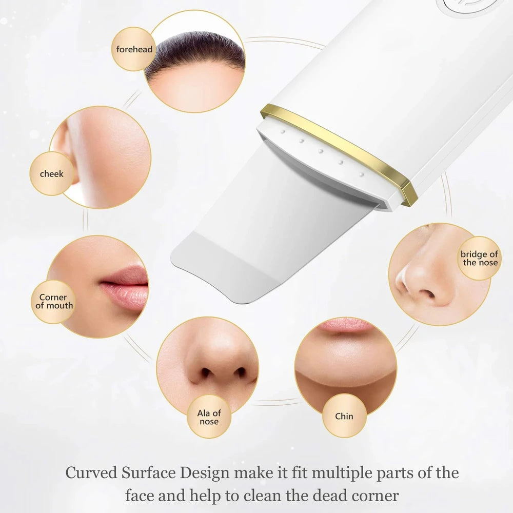 Ultrasonic Skin Scrubber Face Spatula