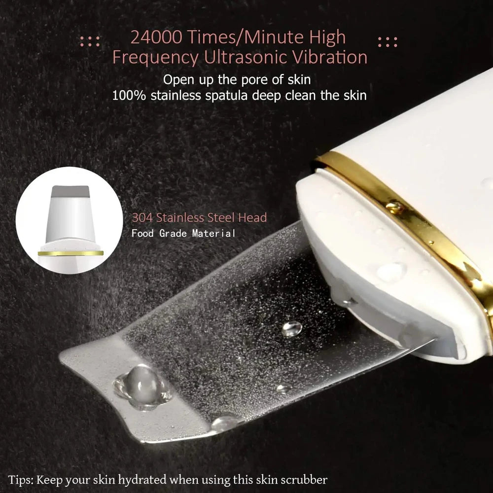 Ultrasonic Skin Scrubber Face Spatula