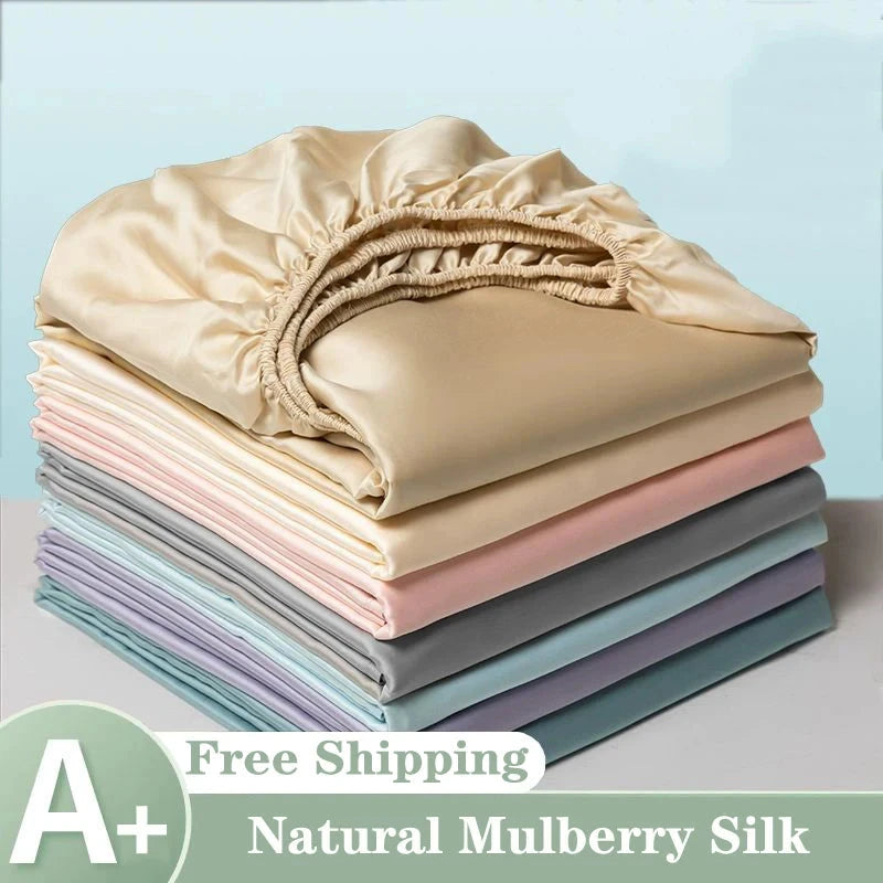 Natural Silk Fitted Bed Sheet