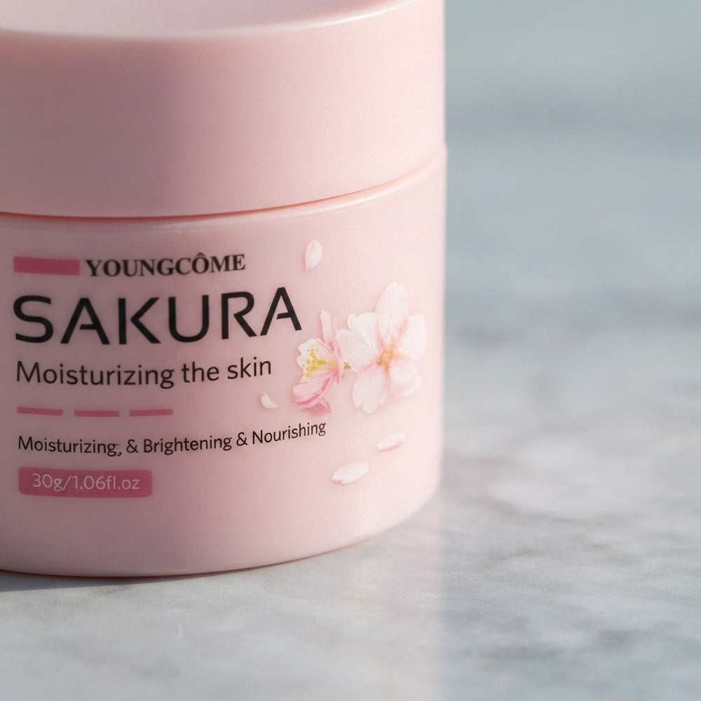 Essence Cream,Cherry Blossom Facial Moisturizer for Dry & Rough Skin,Anti Aging Face Lifting Nourishing Repair Collagen