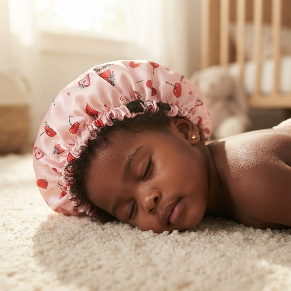 Kids Silky Satin Sleep Bonnet