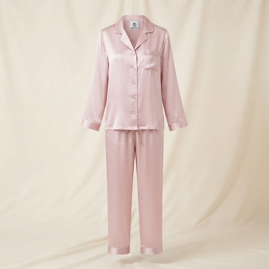 Solid Silk Pajama Set